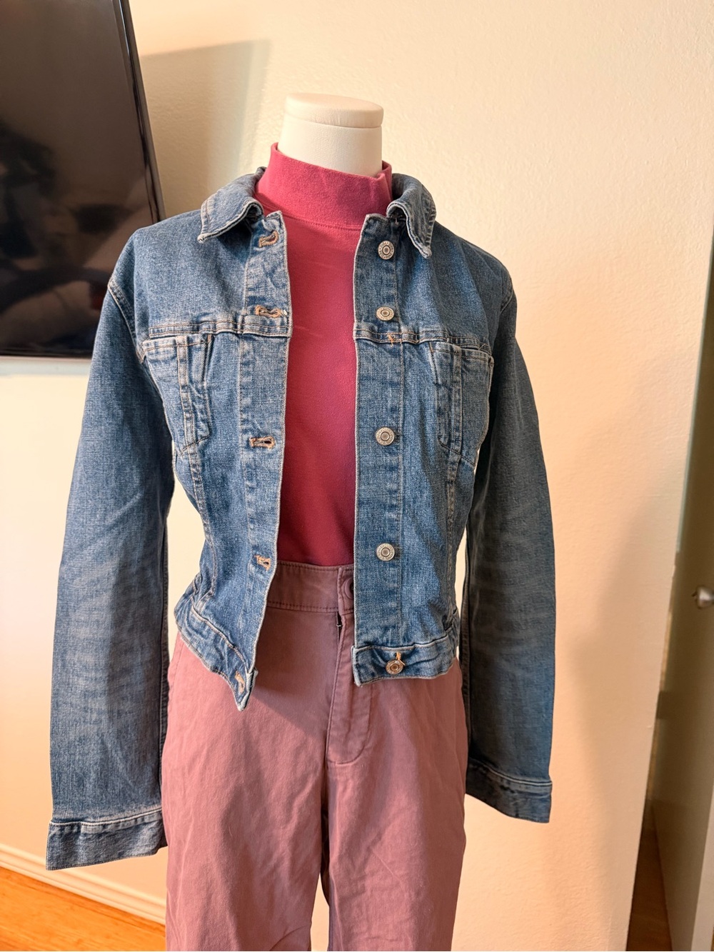 Zara Blue Denim Jean Jacket